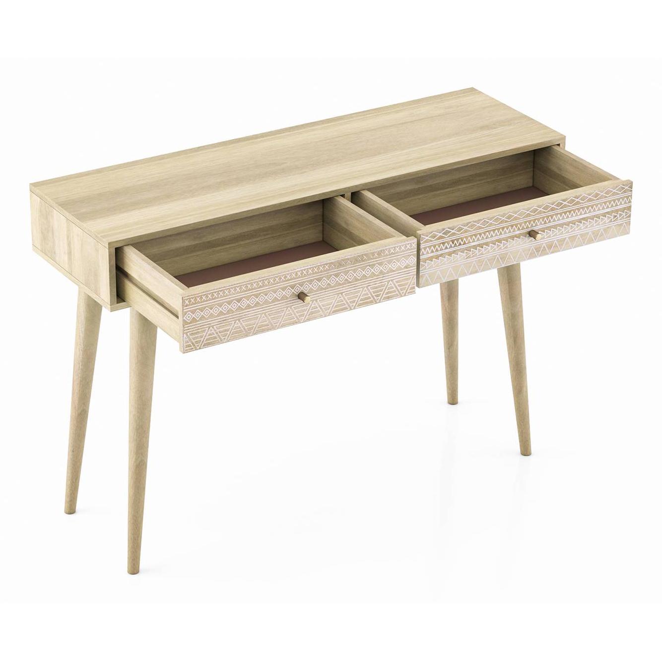 Ivara Solid Wood Console Table in Natural Finish