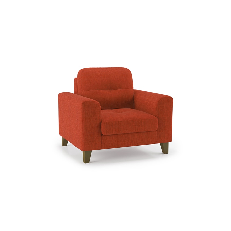 Verona Premium 1 Seater Fabric Sofa in Lava Colour