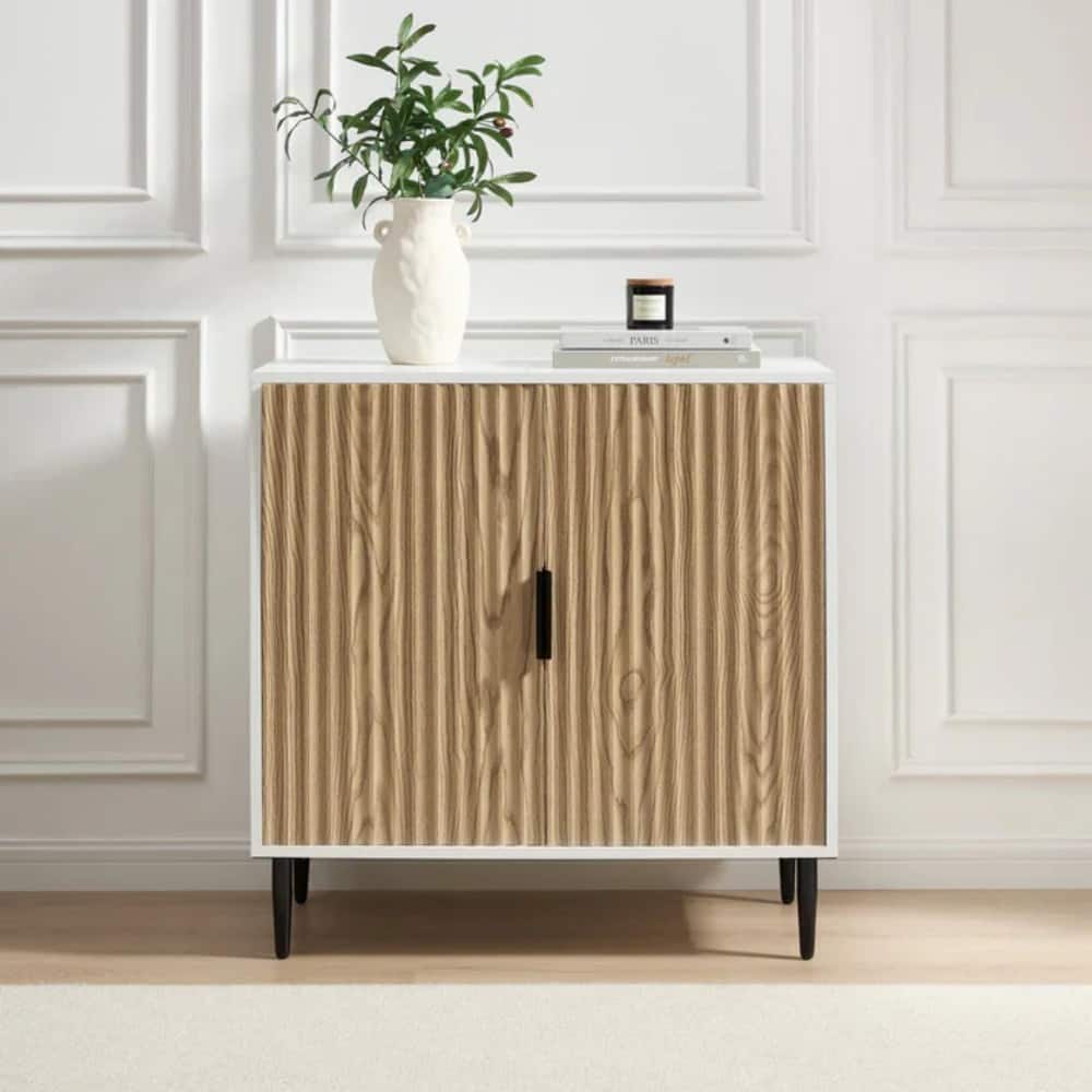 Velin Small Sideboard White Wood Effect