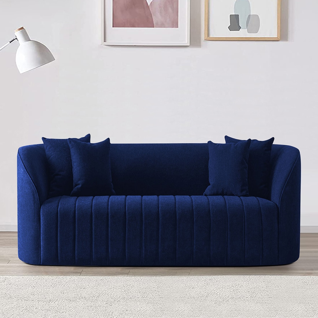 Baiwang Fabric Sofa (Navy Blue) - Home Lifestylez