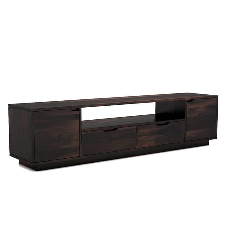 Zephyr Solid Wood Free Standing TV Unit in Mahogany Finish