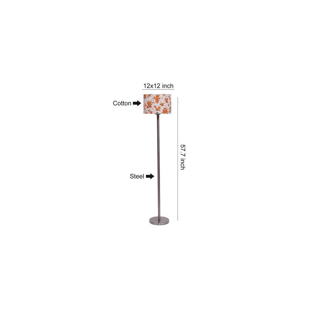 Dayanara Multicolour Cotton Shade Floor Lamp