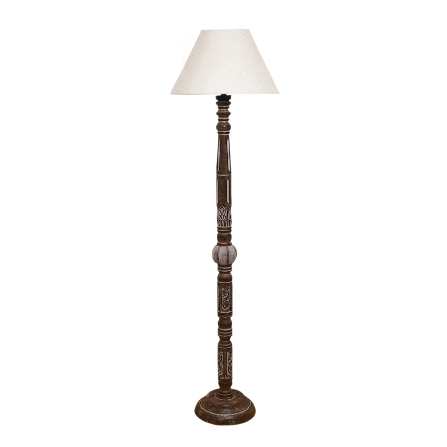 Devansh Wooden Floor Lamp