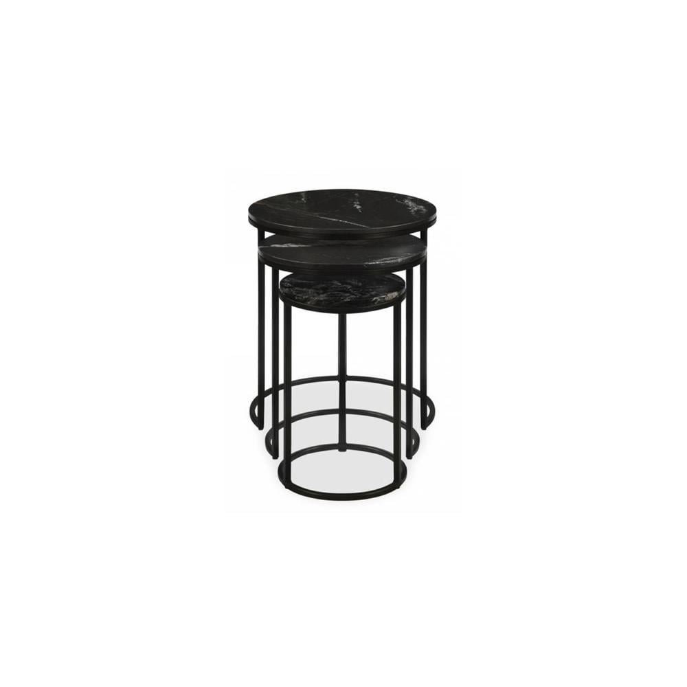 Livingston Metal Side Table in  Black Finish