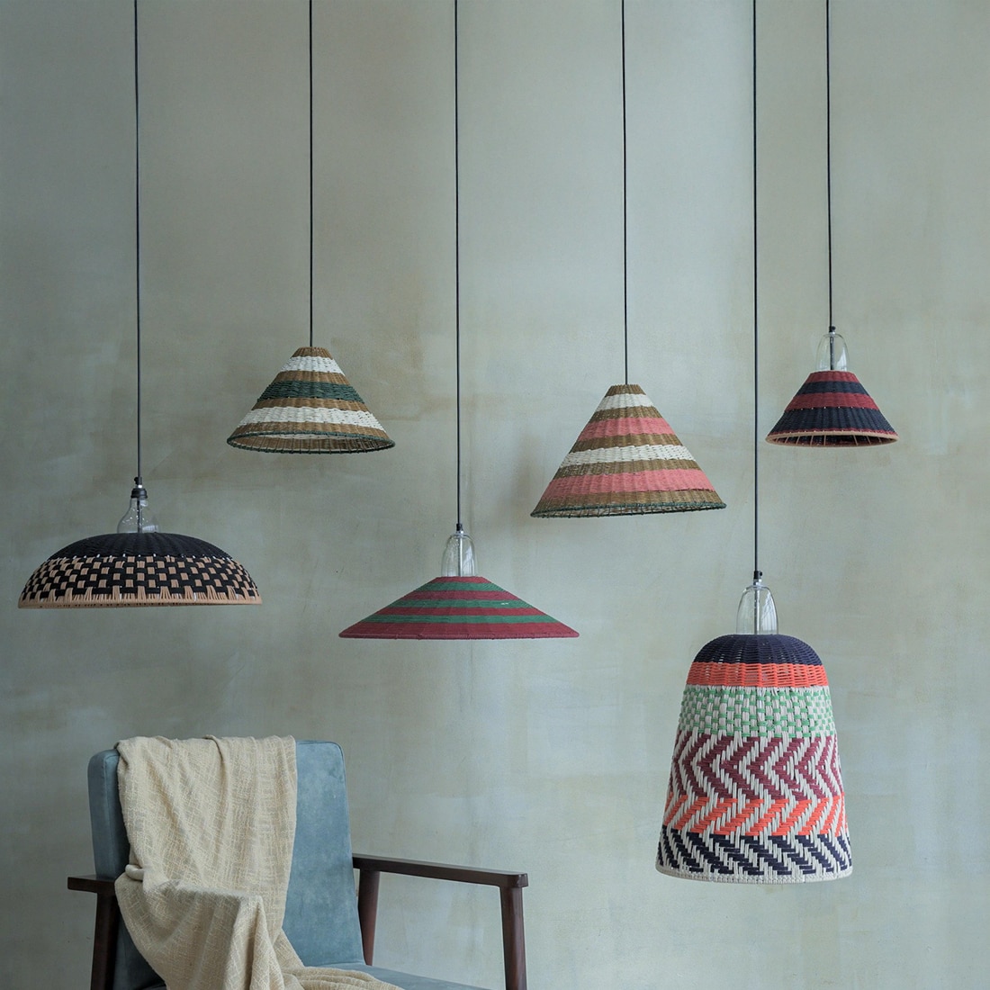 Japon Peach Handcrafted Hanging Lamp