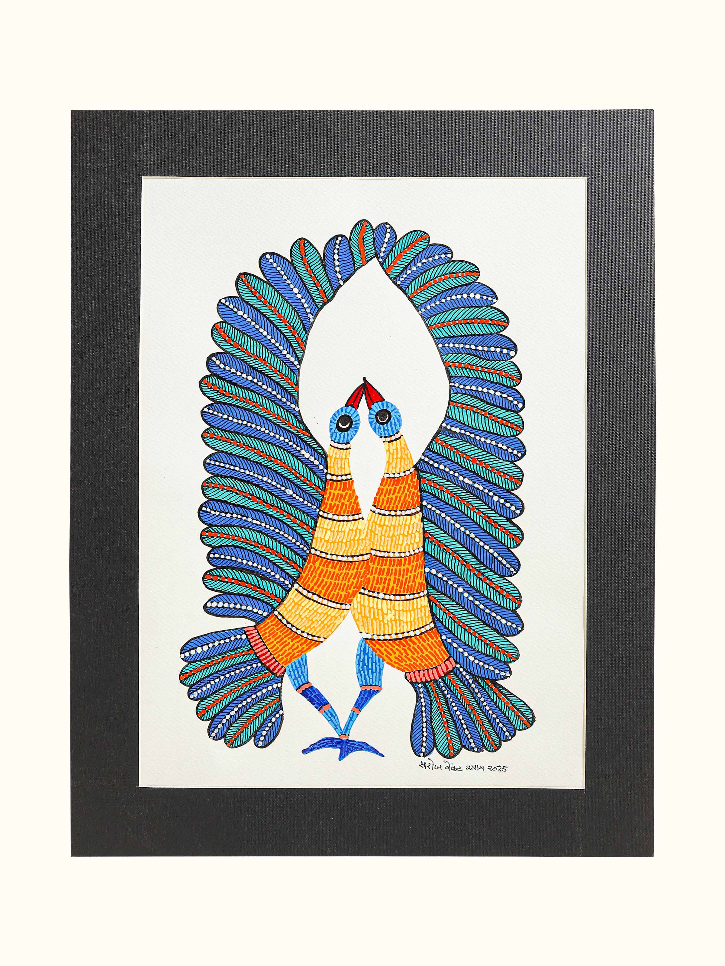 The Dance Of Feathers Gond Art