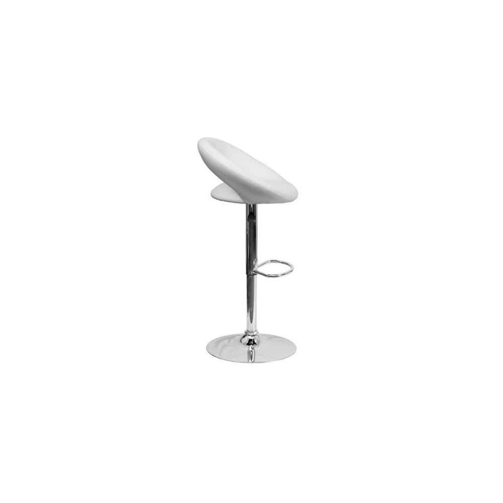 Wade Leatherette Bar Stool in White Colour