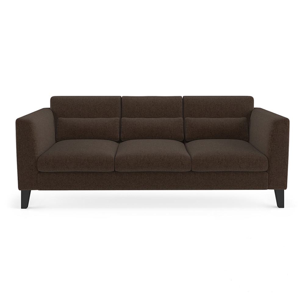 Lewis 3 Seater Fabric Sofa in Mocha Colour