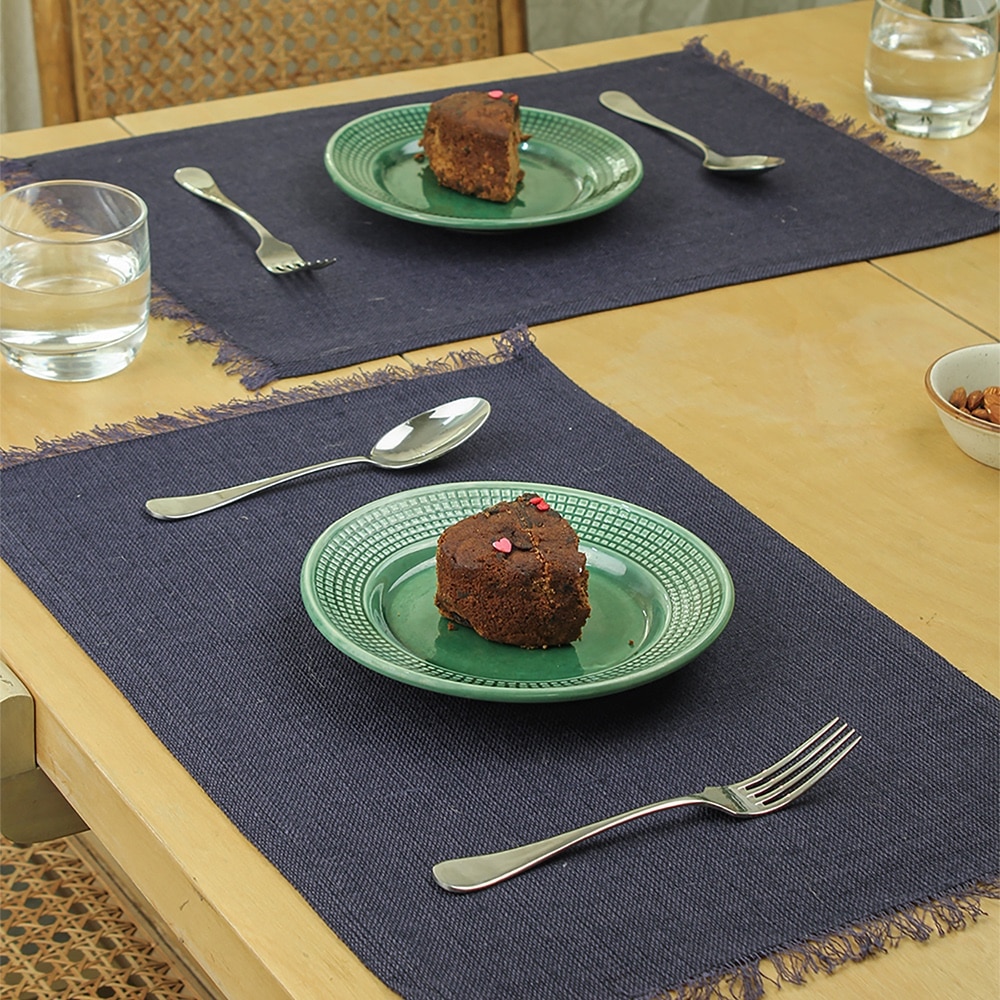 Neel Set Of 2 Placemats With Blue Colour