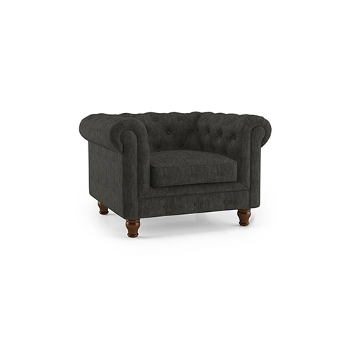 Winchester Essential 1 Seater Fabric Sofa in Graphite Colour