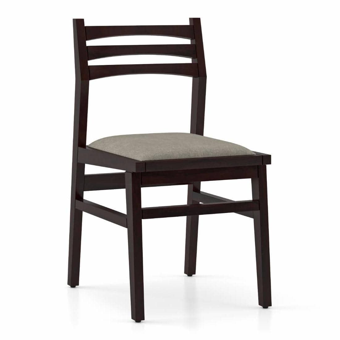 Leon Solid Wood Dining Chair Set Of 2 In Mahogany Finish