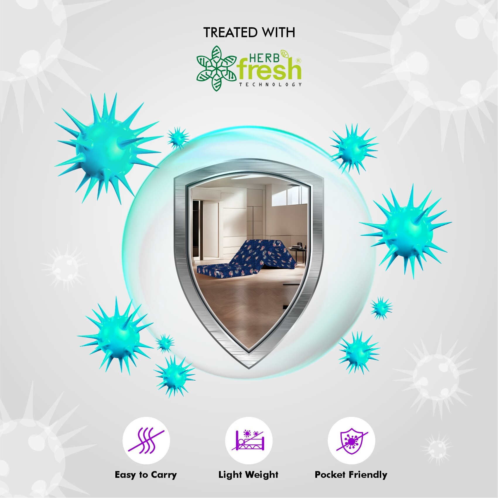 Soft Bounce 3-Fold Premium Orthopedic High Density Foam Mattress (72 x 36 in, 4 Inches)