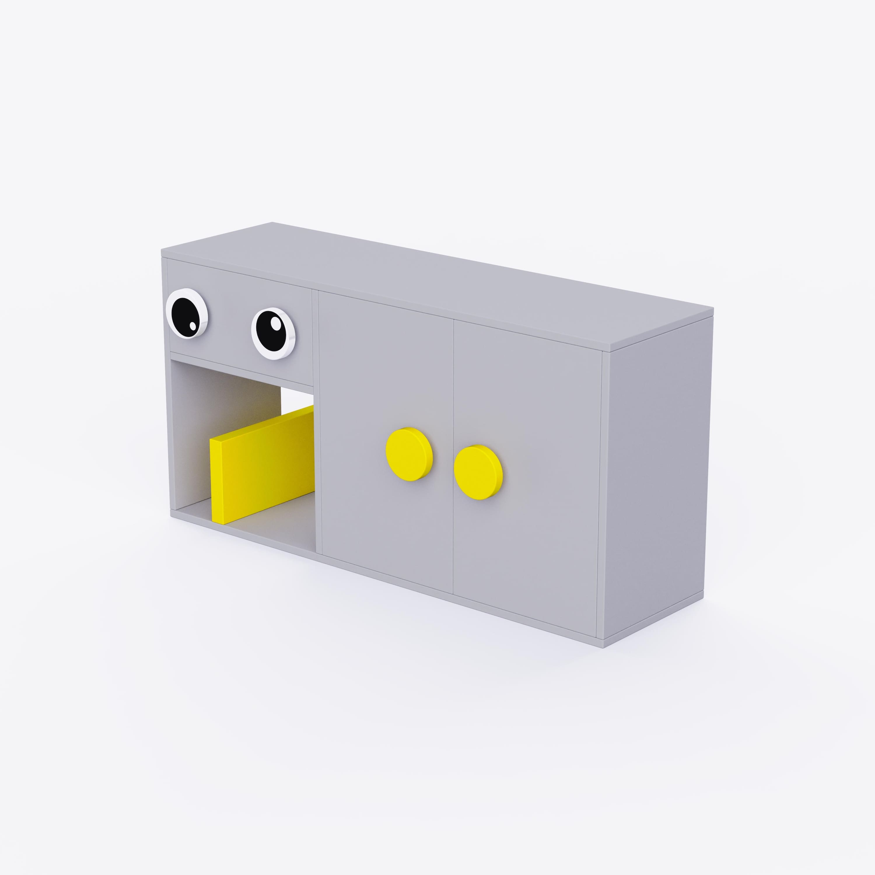 Big Nino Storage Unit In Light Grey Colour