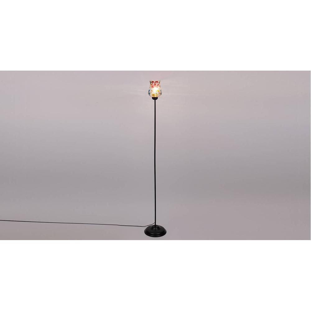 Phil Black Glass Shade Floor Lamp