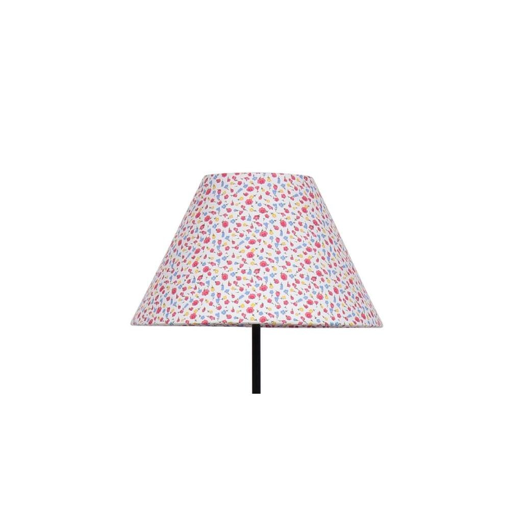 Florence Multicolour Fabric Floor Lamp with Black Iron Base