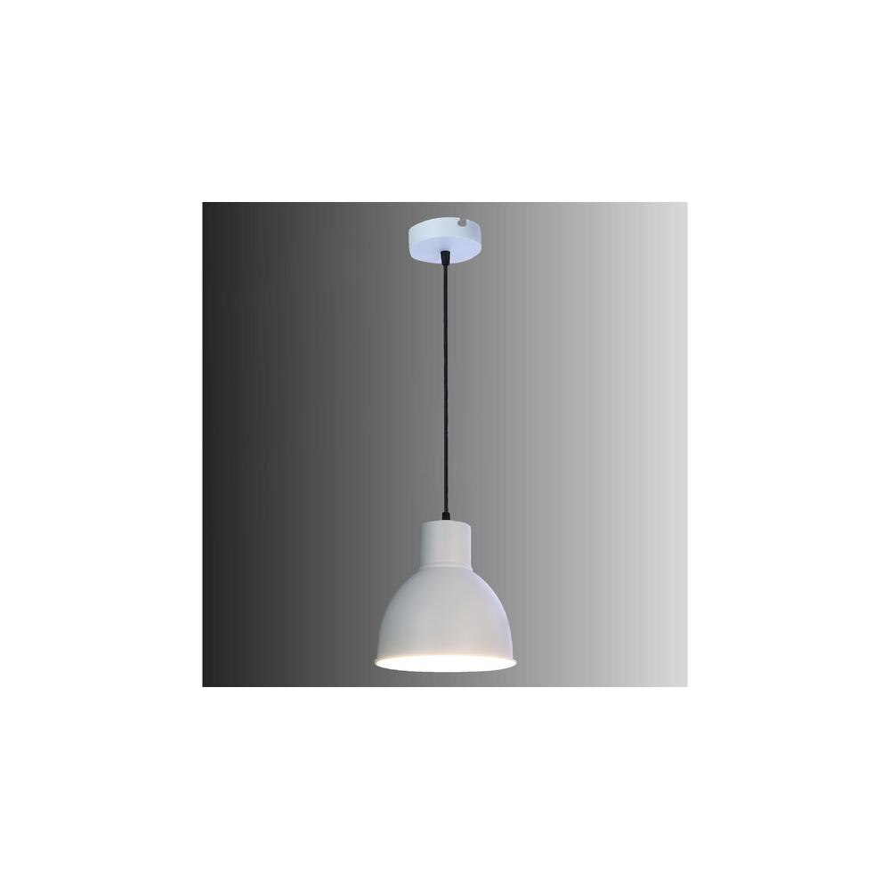 Opi Minimal Pastel White Metal Single Hanging Light