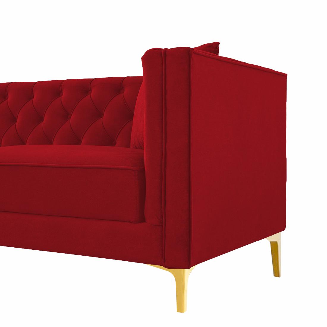 Haruko Fabric Sofa - Red