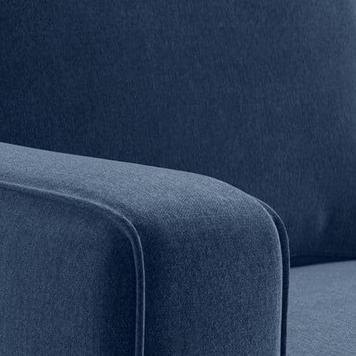 Apollo Compact Sofa (Colour : Lapis Blue, Cushion : Soft, Back Type : High Back, Seating Capacity : Left Aligned 2 Seater + Left Aligned Chaise + Ottoman)