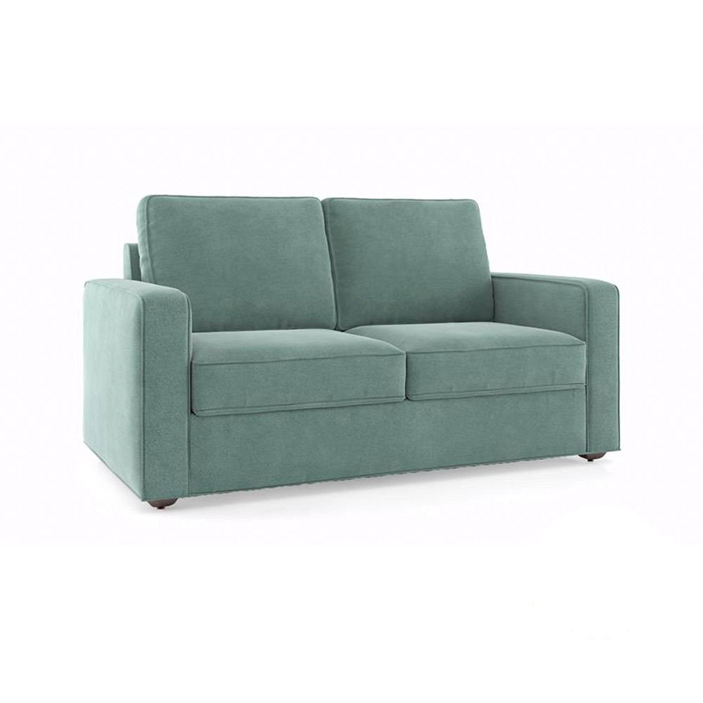 Apollo 2 Fabric Seater Sofa in Dusty Turquoise Velvet Colour