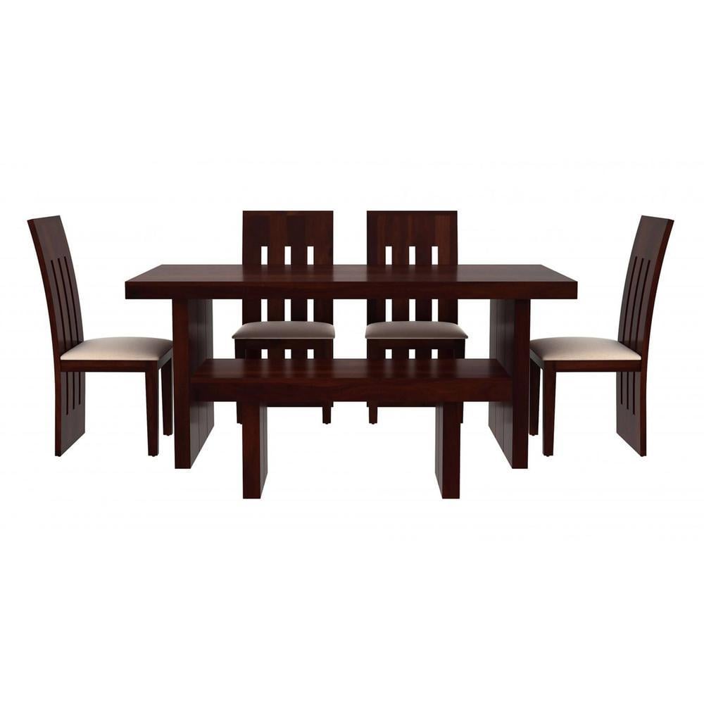 Asher Six Dining Set With Bench