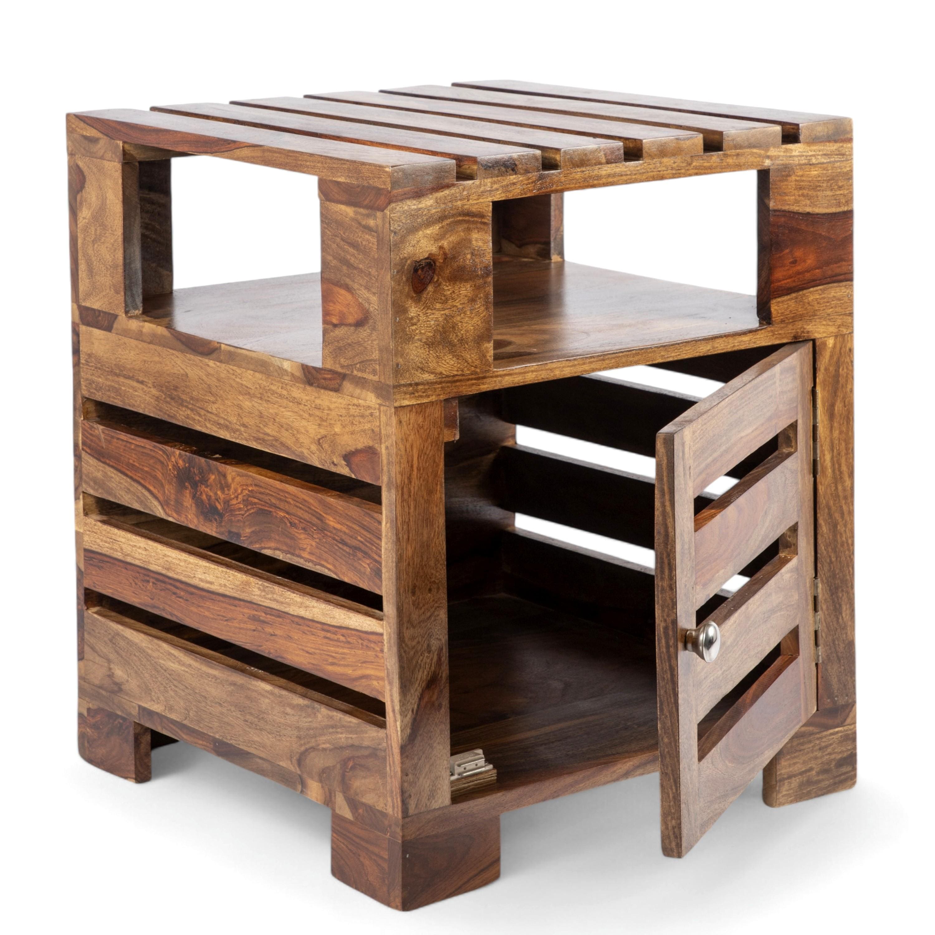 Harvey Side Table - Teak Finish