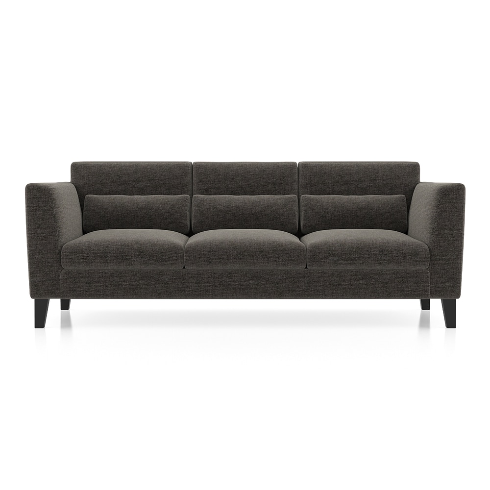 Lewis 3 Seater Fabric Sofa in Smoke Colour
