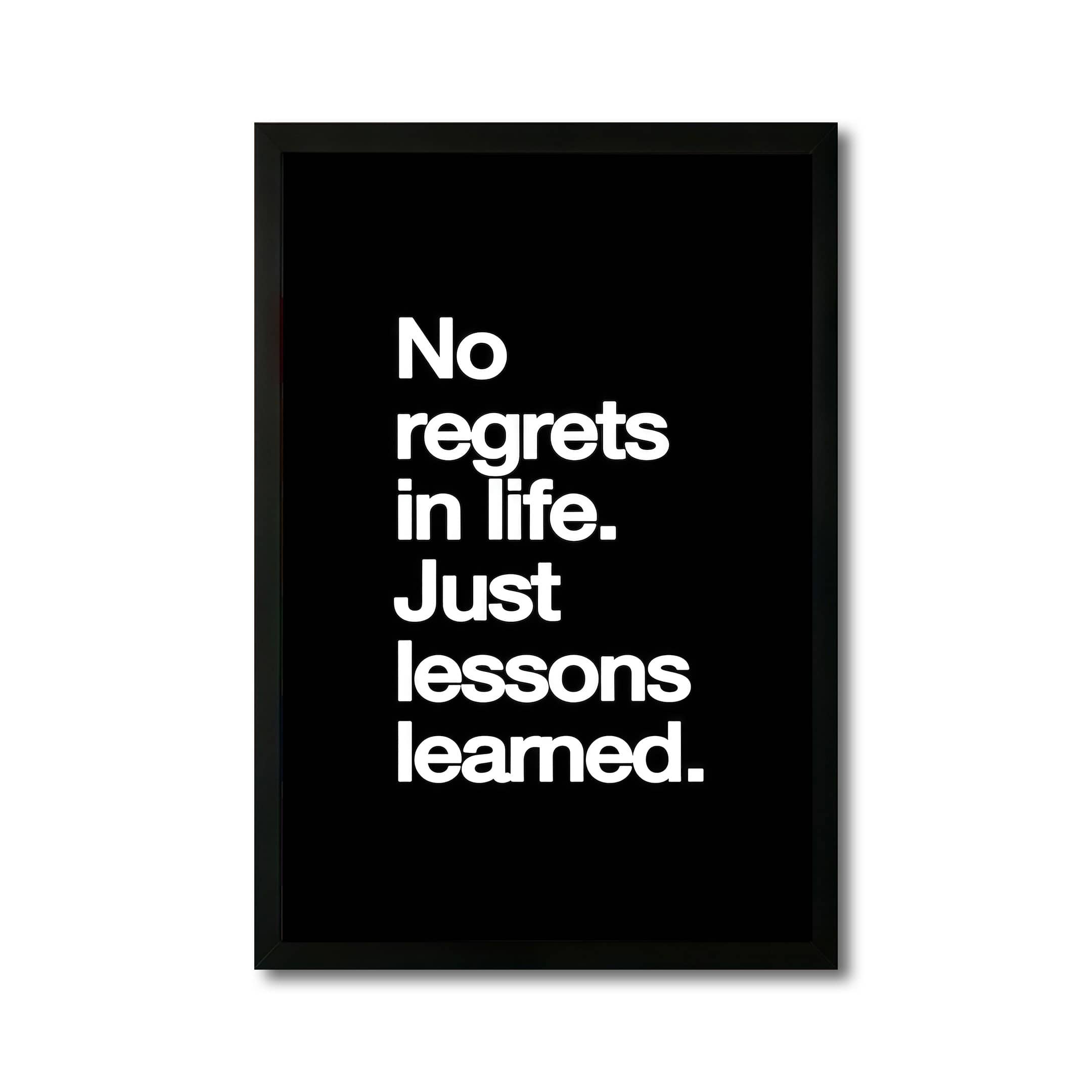 The Castle Decor No Regrets Just Lessons Learned Wall Art 8x12 Inch - The Castle Decor