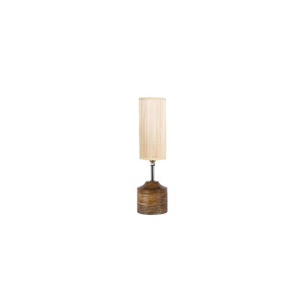 Parker Wood Table lamp with Bamboo Shade