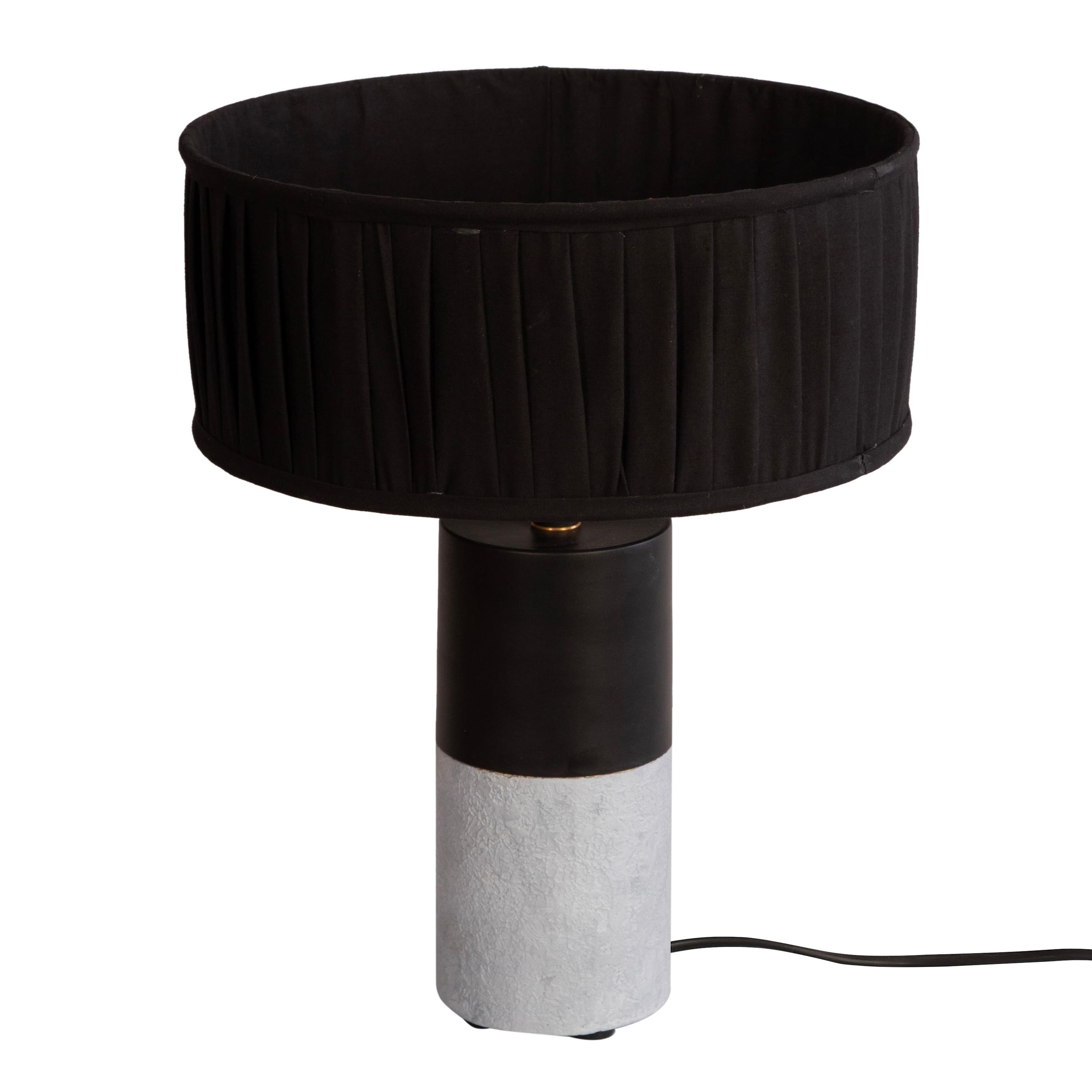 Concrete Drum Table Lamp By Shoppeefry