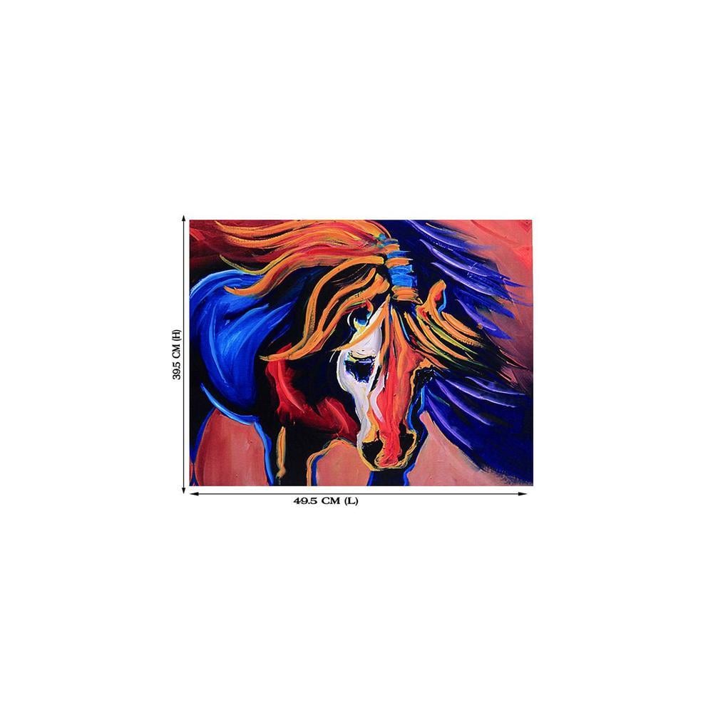 Multicolor Deep Shades Horse Canvas Painting