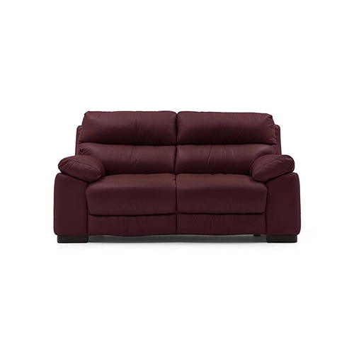 Thiene 2 Seater Leather Sofa in Wine Colour