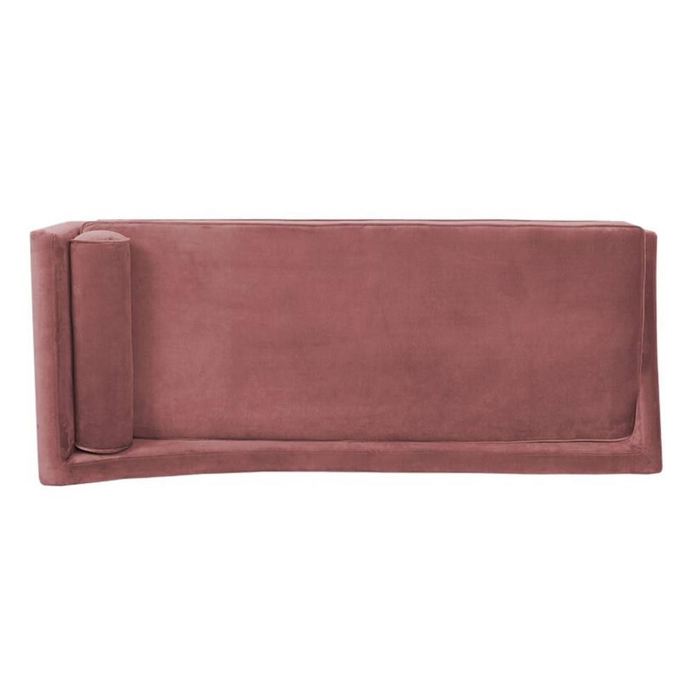 Kawa Velvet Chaise Launger in Pink Colour