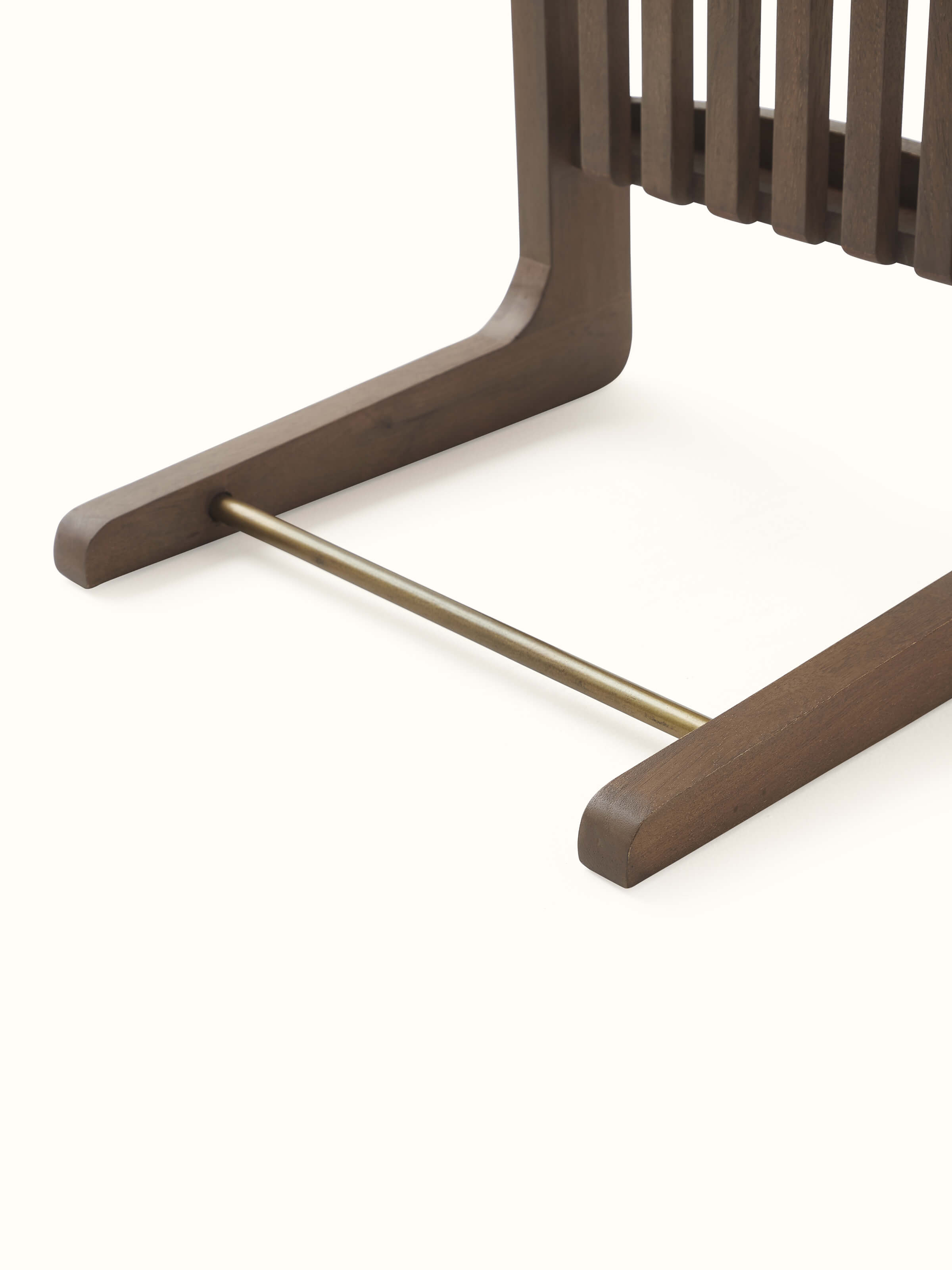 Detailed view of the miniature painting on the mango wood portable table with shelf