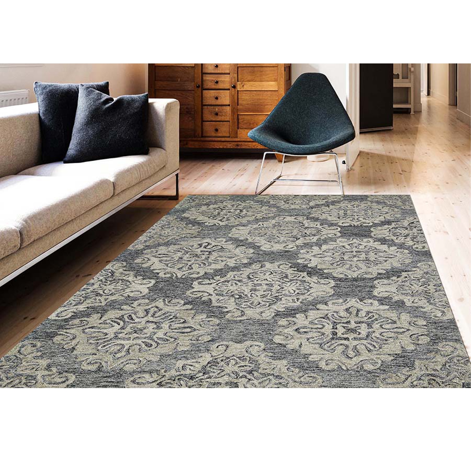 Alisson Jelly Bean Solid Hand-Tufted Wool 8X5 Feet Carpet