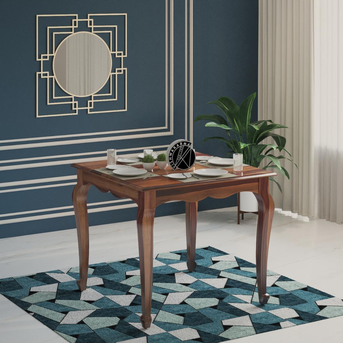 Samuel Solid Wood 4 Dining In Urban Teak Finish