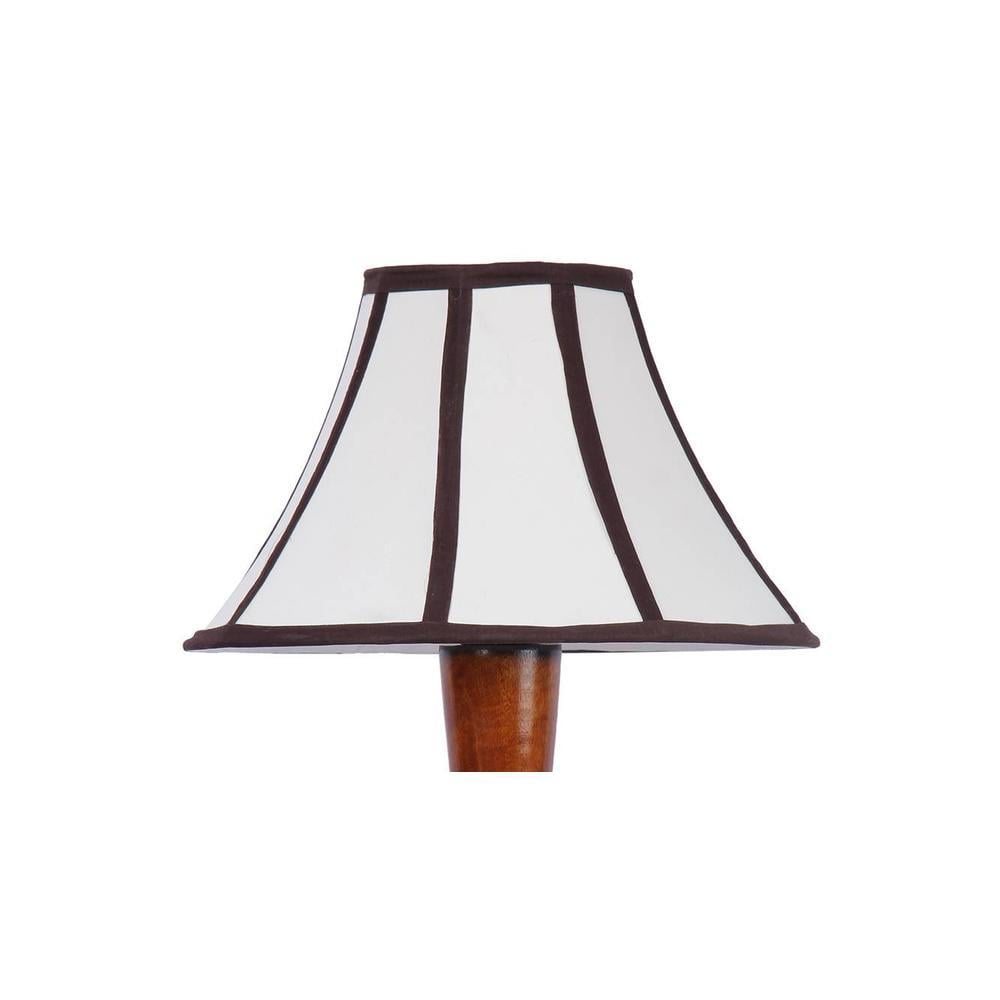 Carey Brown Cotton Shade Floor Lamp