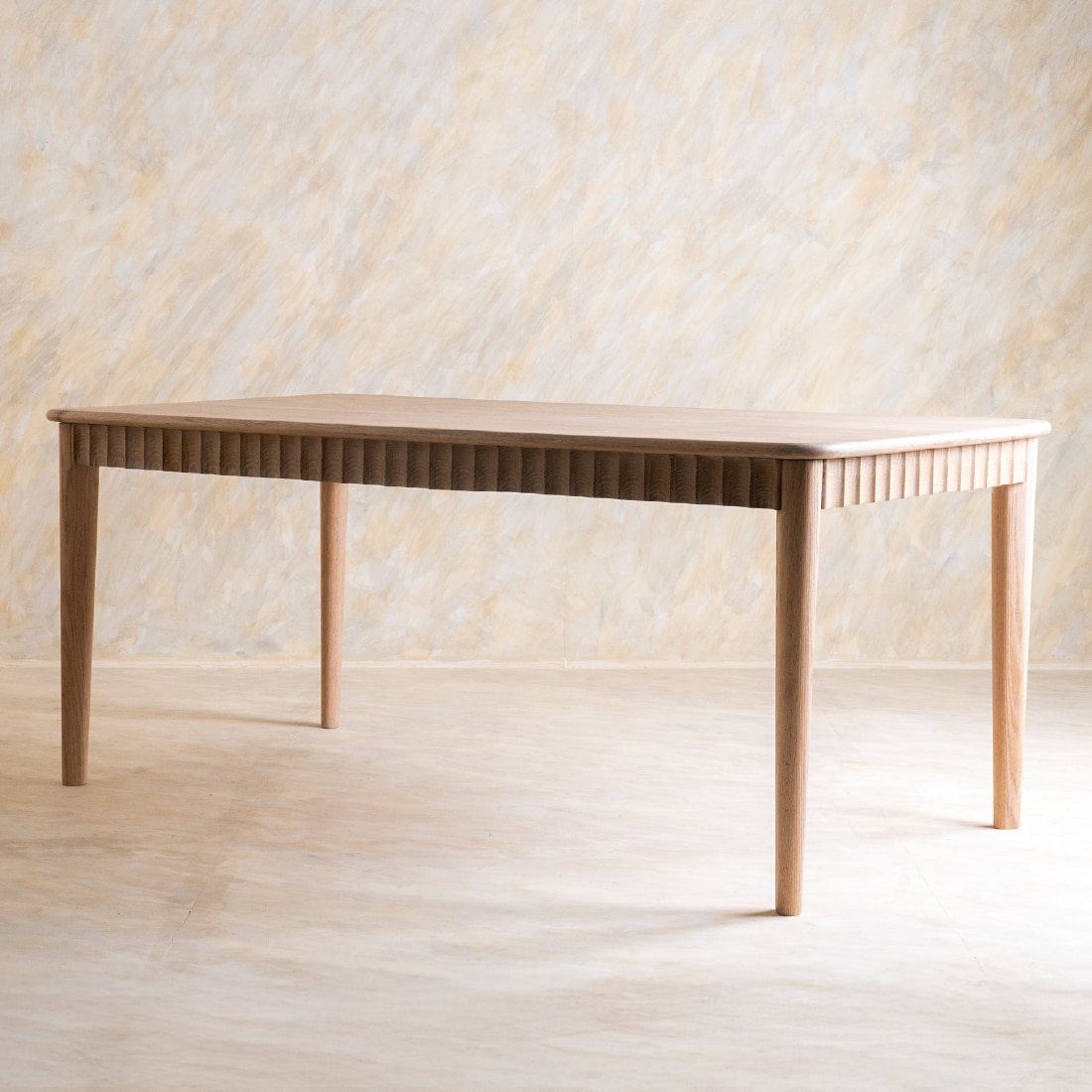 Dune Solid Wood Dining Table in White Colour - Orange Tree