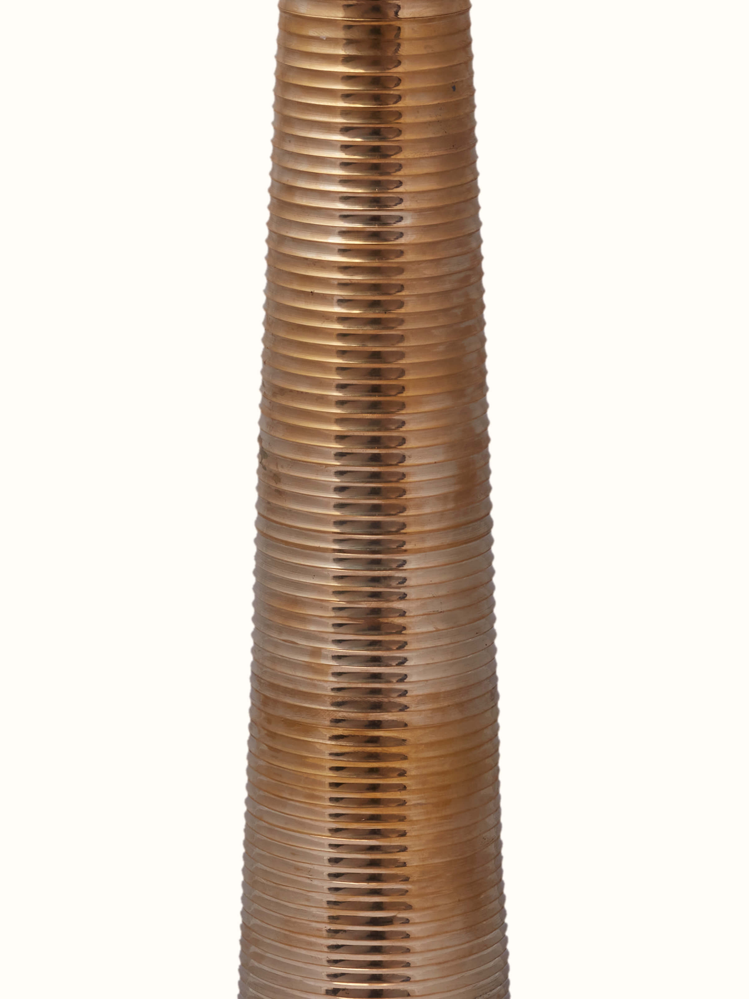 Front view of Vilakku brass stand diya highlighting the diya's elegant design