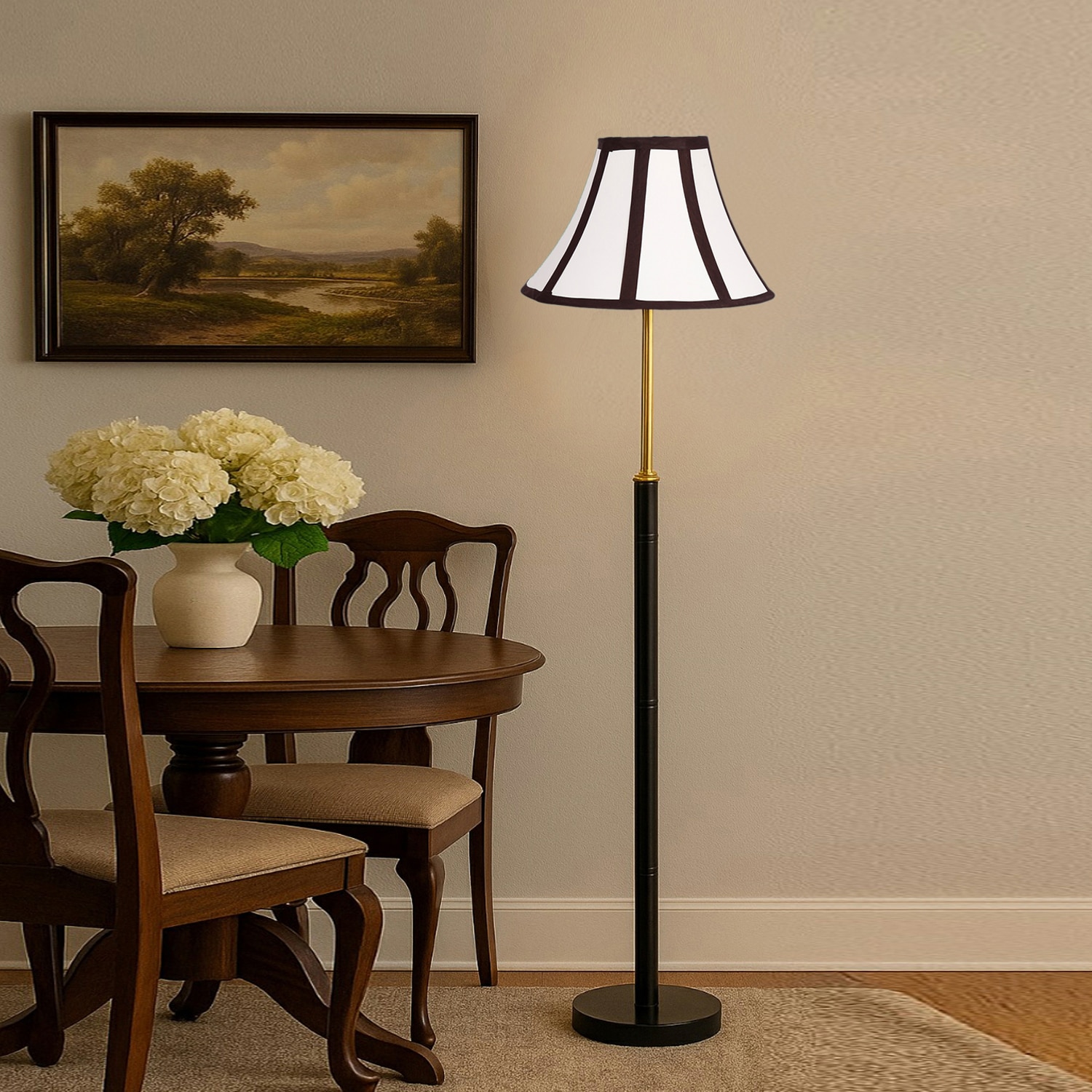 Devansh Wood & Metal Floor Lamp - Devansh