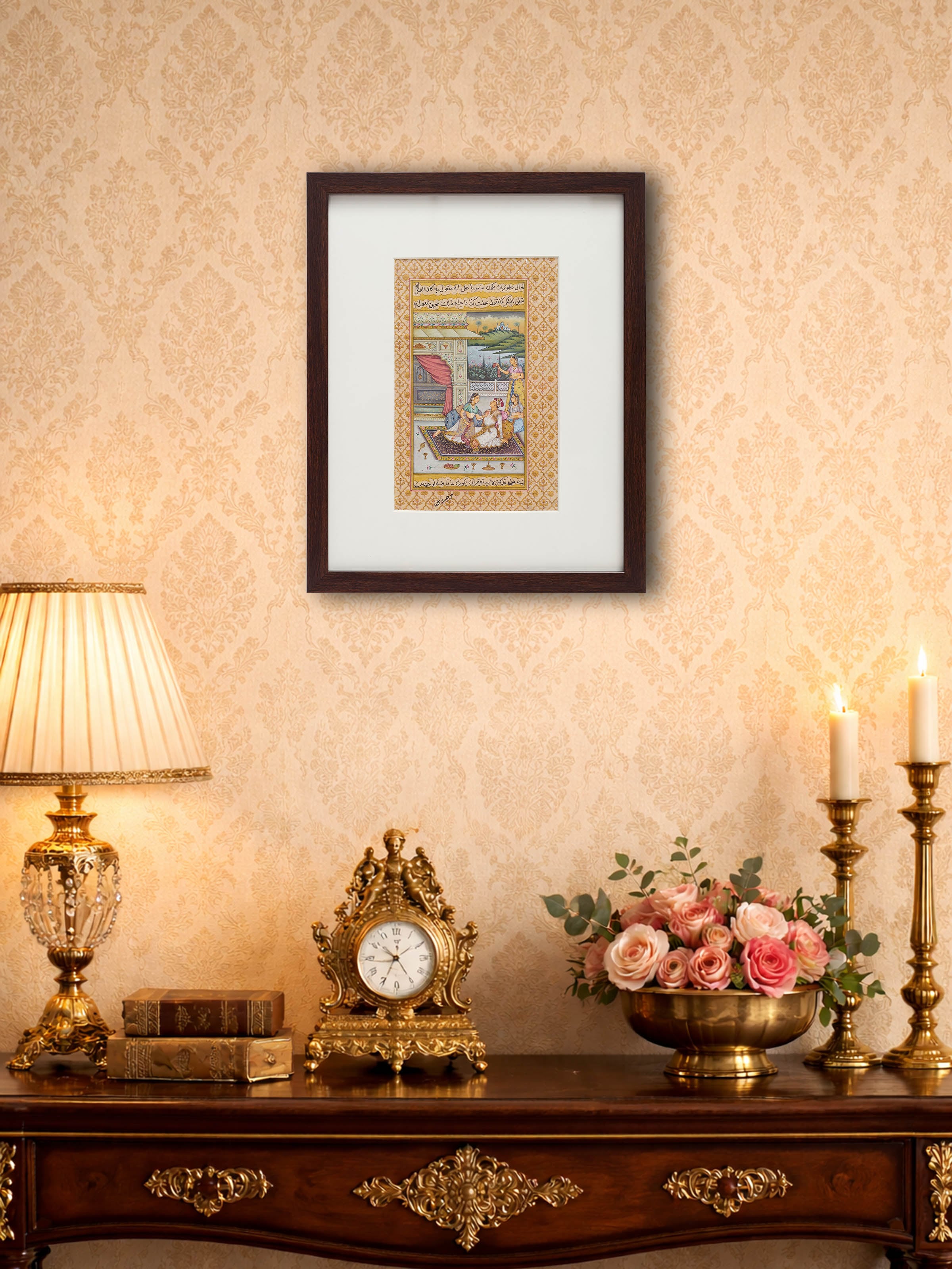 Love Scene Mughal Miniature Painting