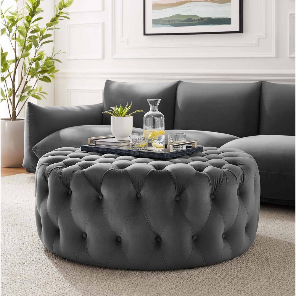 Kolden Ottoman Color in Dark Grey