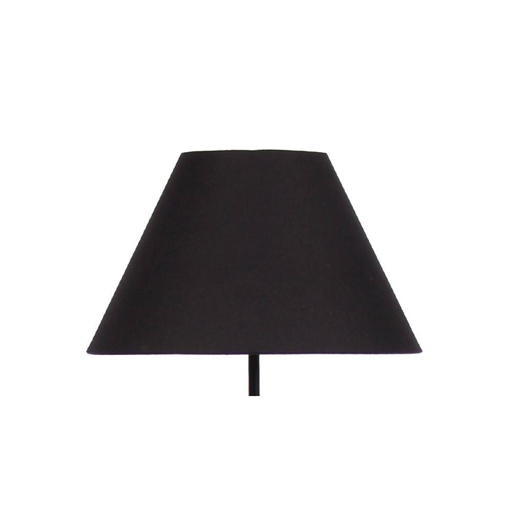 Skylen Black Fabric Floor Lamp with Black Iron Base