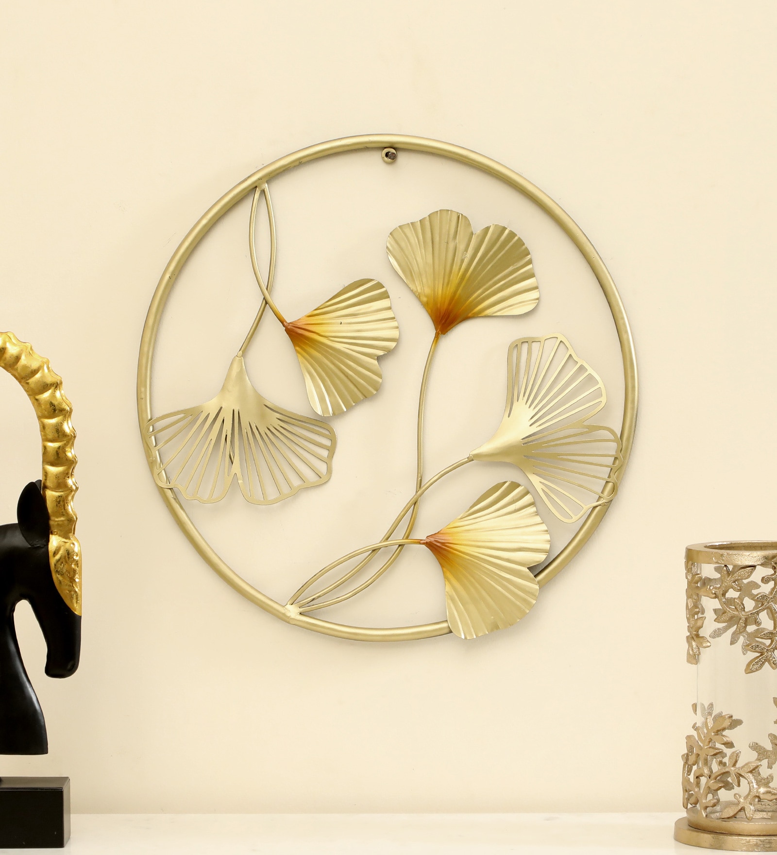Ginko Abstract Metal Wall Decor in Multicolor Set of 1
