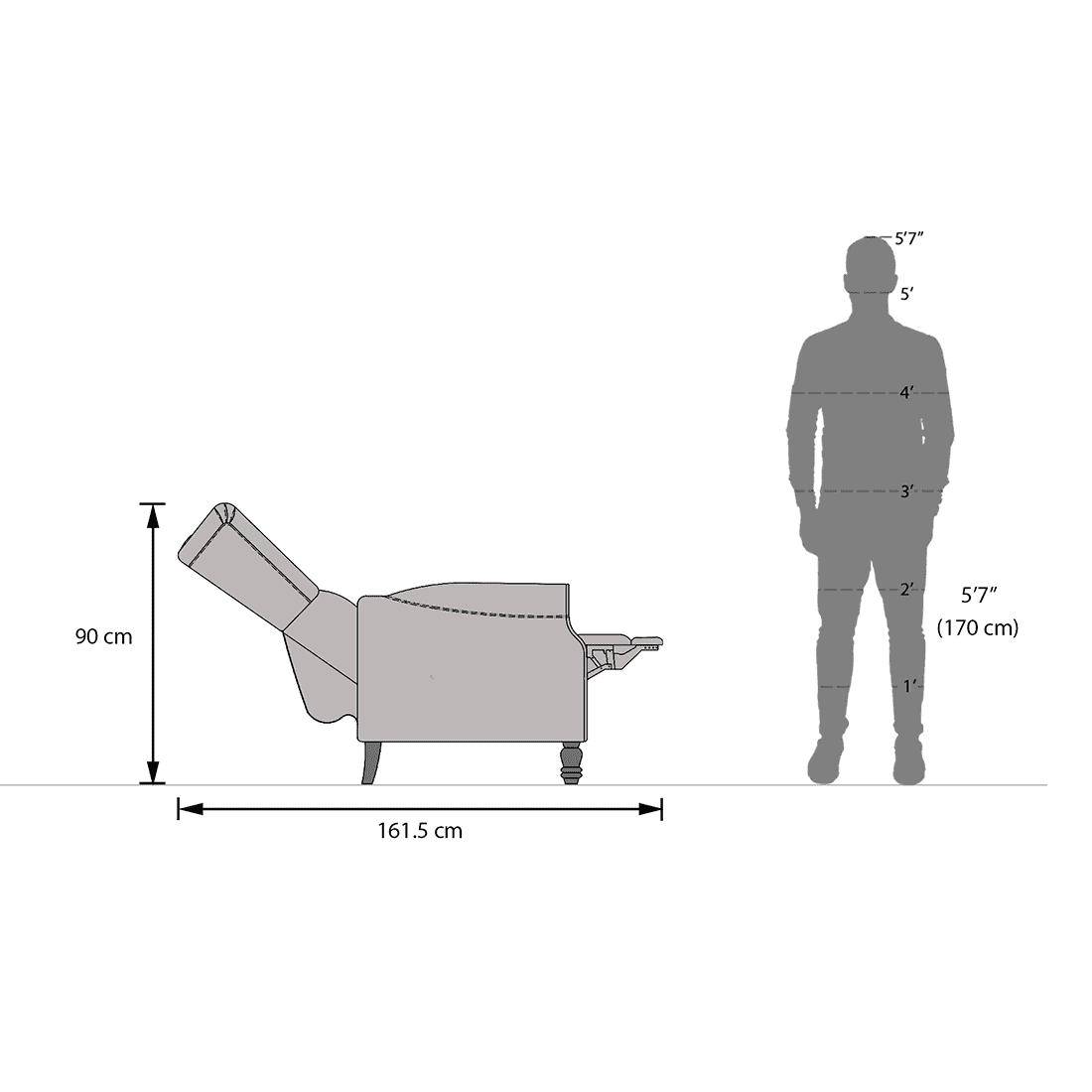 Ellis One Seater Pushback Recliner