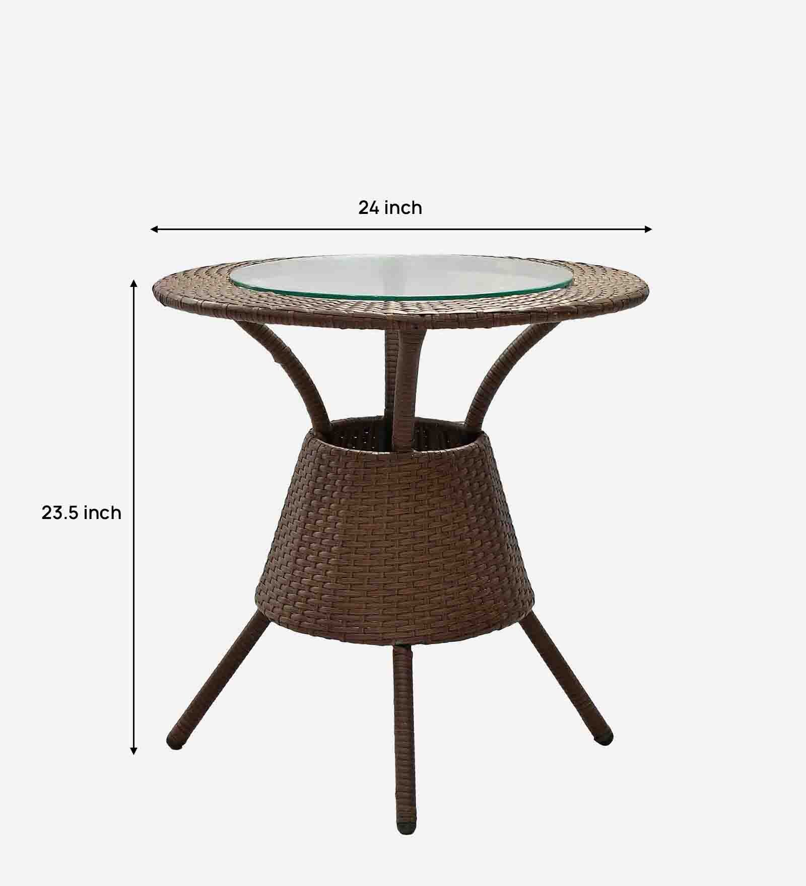 Ballarat  Wicker Chair In Bombay Brown Tone Finish