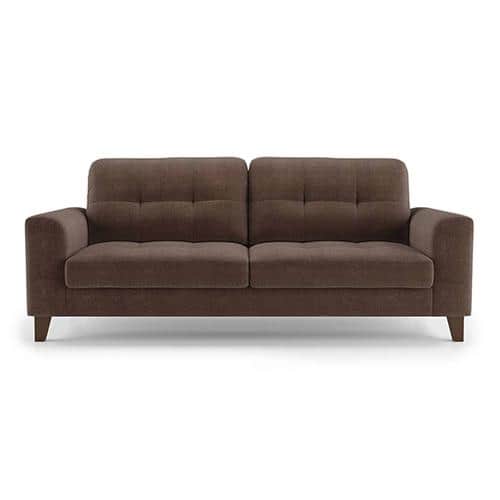 Verona Essential 3 Seater Fabric Sofa in Daschund Brown Colour