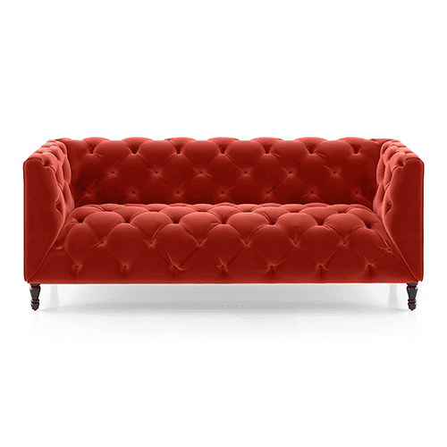 Henrietta 3 Seater Fabric Sofa (Tuscan Red)