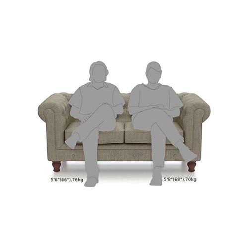 Winchester Premium 2 Seater Fabric Sofa in Mist Brown Colour