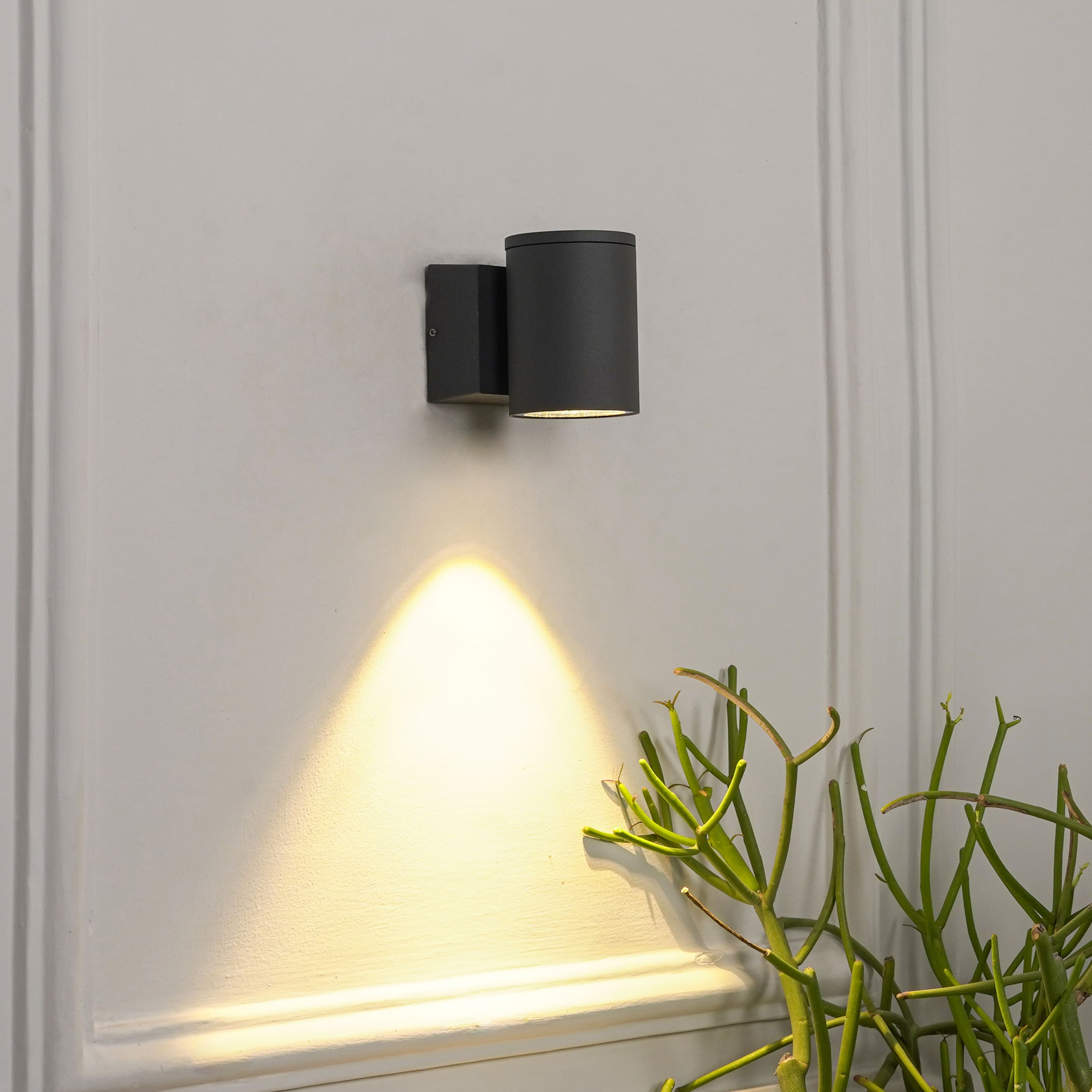 Luga Single LED Wall Spotlight in Grey Finish