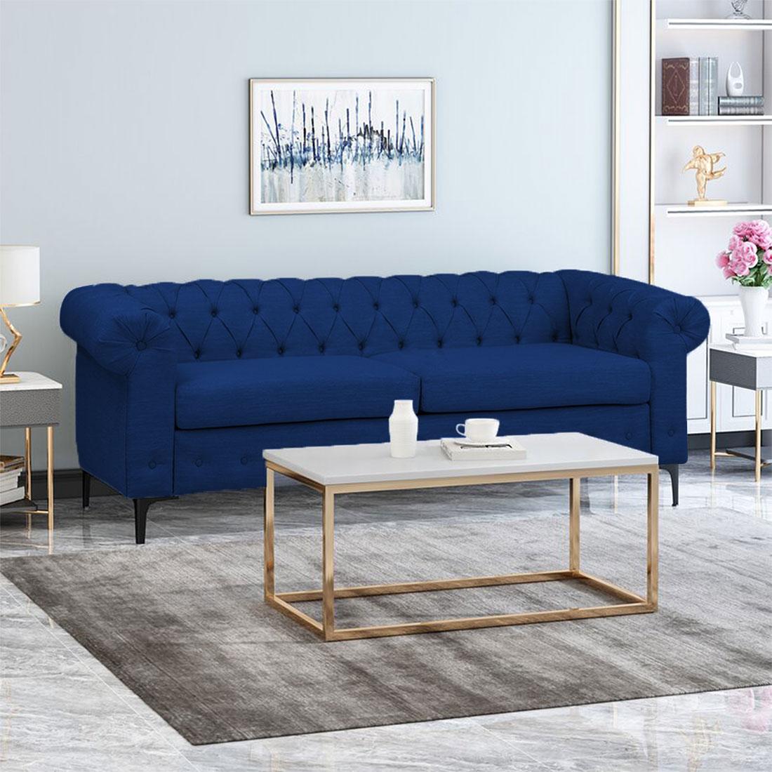 Rolex Fabric Sofa - Navy Blue